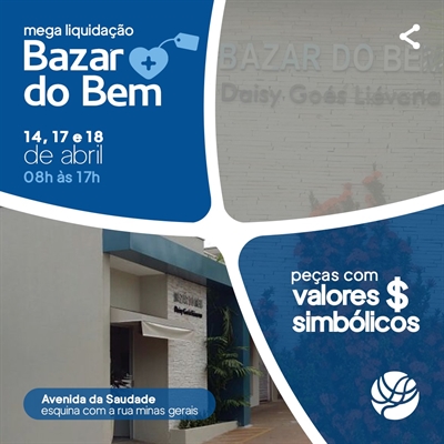 O Bazar do Bem comercializa itens novos e também usados, que são captados por meio de doações (Foto: Divulgação)