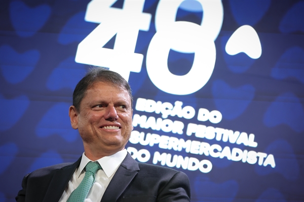 O governador do Estado de São Paulo, Tarcísio de Freitas, estará hoje em Votuporanga  Foto: Pablo Jabob/Governo Estado SP