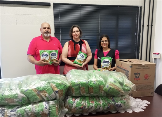 Foram doados aproximadamente 100 quilos de macarrão, direcionados para o Serviço de Nutrição e Dietética da Santa Casa (Foto: Santa Casa)