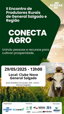  O evento ocorrerá no Clube Novo, localizado no Centro do município, de forma totalmente gratuita com palestras e exposição de produtos agrícolas (Foto: Sebrae-SP)