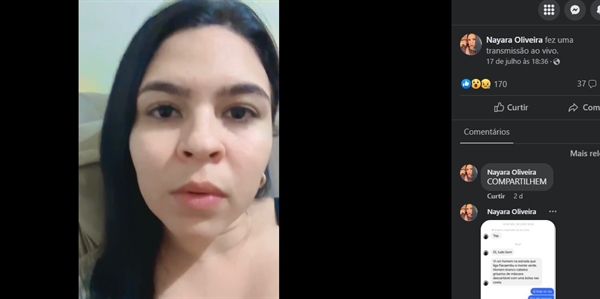 Nayara Oliveira foi para o Facebook expor o acontecido como uma forma de alerta (Foto: Divulgação)