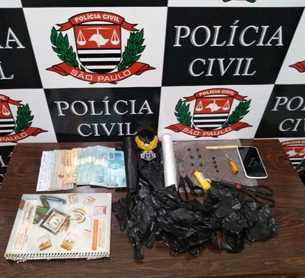 O criminoso estava sendo investigado por tráfico de drogas na região por uma equipe da DISE de Votuporanga (Foto: Divulgação/DISE)