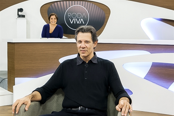 Fernando Haddad lembrou de Votuporanga durante sua entrevista no programa Roda Vida da TV Cultura  (Foto: Reprodução)