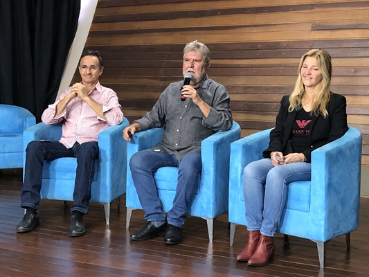 Lançamento da Aquece Votu, no Parque da Cultura, teve a presença do vereador Jura, prefeito Jorge Seba e a primeira dama Rose Seba (Foto: A Cidade)