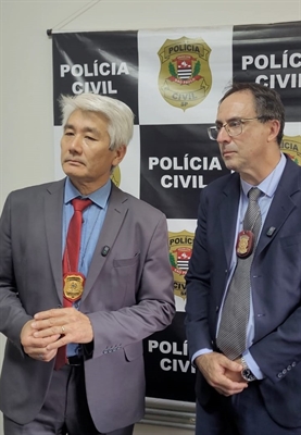 Os delegados Edson Sakashita e Rogério Montoro Foto: A Cidade