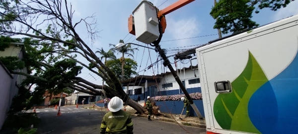 A Elektro reforçou o seu contingente de profissionais neste final de semana diante dos alertas de temporais (Foto: Elektro)