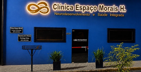 Clínica Espaço Morais H. — Neurodesenvolvimento e Saúde Integrada, localizada na Avenida Prestes Maia, nº 2.835, Cidade Nova, em Votuporanga/SP. Para informações e agendamentos: (17) 99732-4386. (Foto: Divulgação)