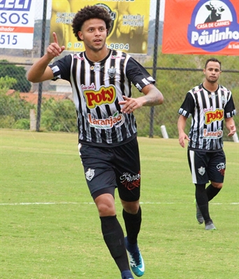 O centroavante Bruno Baio marcou quatro gols em cinco jogos na Copa Paulista 2018 com a camisa da Alvinegra (Foto: Rafael Nascimento/CAV) 