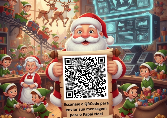 Para enviar um pedido ao "Bom Velhinho 2.0", os interessados precisam apenas escanear um QR Code e preencher um formulário (Foto: Arquivo pessoal)