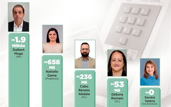 Mega foi o responsável pela maior declaração e Sandra Valéria pela menor   Foto: Montagem TSE