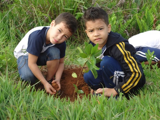 Saev Ambiental e CEM fazem plantio em nascente do Córrego Marinheirinho