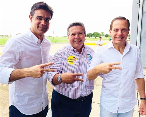 Rodrigo Garcia, Carlão e João Dória (Foto: Facebook/Carlão Pignatari)