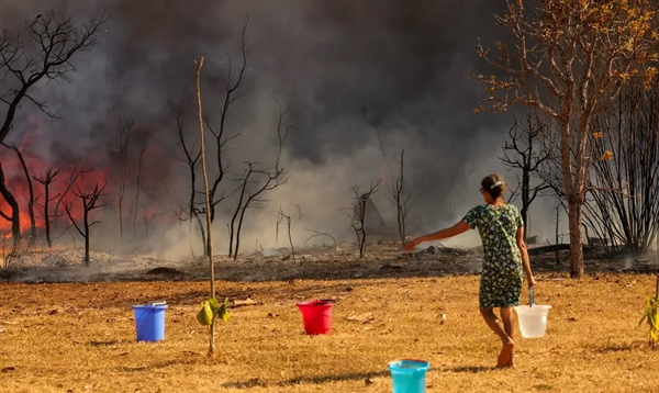 Fogo começou em área próxima a residência oficial da Presidência (Foto: Agência Brasil