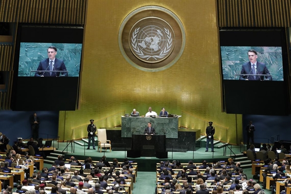 Em discurso na ONU, Bolsonaro destaca riqueza da Amazônia (Reuters/Lucas Jackson/Direitos Reservados)