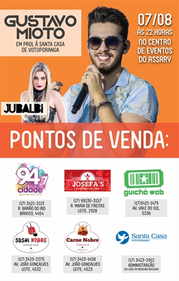 Os estabelecimentos comercializam os ingressos de pista no valor de R$30 (Foto: Santa Casa de Votuporanga)