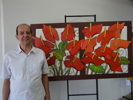 A exposição do artista plástico, José Luiz de Lacerda, vai até o dia 3 de setembro no CIT (Foto: A Cidade)