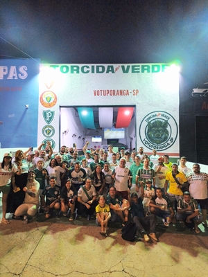 Torcida Alviverde Votuporanga organizou um evento para os palmeirenses acompanharem a final (Foto: Torcida Alviverde Votuporanga)