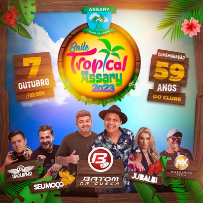 O evento traz um line-up de artistas de destaque, com Batom na Cueca, Seu Moço, Markinho Sema, DJ Ju Balbi e Dj Thiaguinho (Foto: Divulgação/Assary)