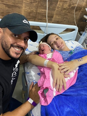 Liz Melero é a primeira bebê a nascer em Votuporanga (Foto: Santa Casa)