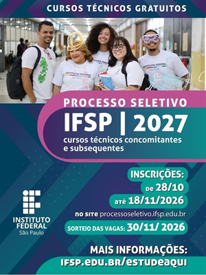  Inscrições vão até 18 de novembro e seleção será por sorteio eletrônico, sem prova   Foto: Divulgação