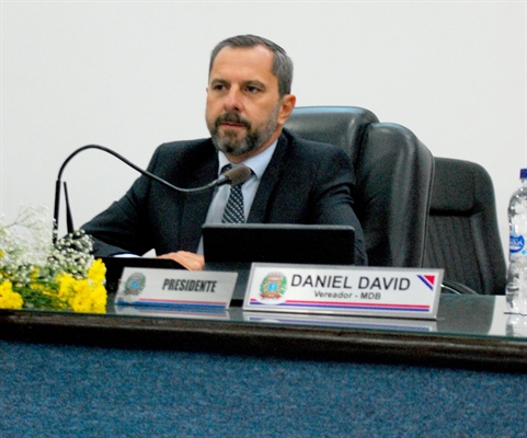 Daniel David conquistou o voto de 13 dos 15 vereadores de Votuporanga e vai assumir a presidência da Câmara em 2023 (Foto: A Cidade)