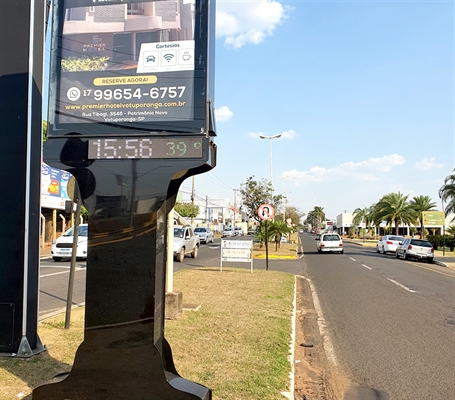 Com ‘clima de deserto’, Votuporanga registra temperatura próxima dos 40 graus (Foto: A Cidade)