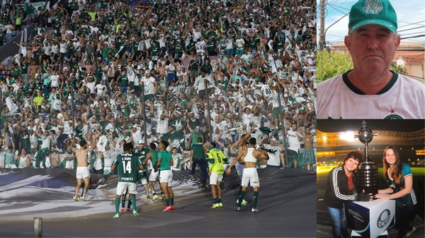 O Palmeiras conquistou no último sábado (27) o tri campeonato da Copa Libertadores e os torcedores de Votuporanga comemoram o torneio (Foto: Reprodução/Twitter e Arquivo Pessoal)