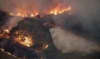 Imagem aérea do incêndio em East Gippsland, na Austrália — Foto: Governo Estadual de Victoria