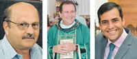 Waldenir Cuin, Padre Gilmar e Pastor Paulo Henrique falam sobre as crenças de cada religião (Foto: Arquivo Pessoal)