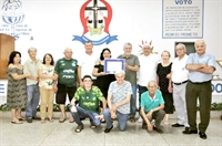 O prefeito Jorge Seba se reuniu com diretores e atendidos da Associação Antialcoólica para agradecer a instituição pelo apoio na luta contra a pandemia  (Foto: Assessoria)