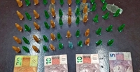 Cocaína comercializada entra no clima da Copa do Mundo (Foto: Divulgação/Polícia Militar)