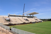 Chegam novas peças para cobertura da Arena Plínio Marin (Foto: Prefeitura de Votuporanga)