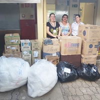 Foram destinados itens de limpeza, higiene e descartáveis para o almoxarifado do Hospital (Foto: Divulgação/Santa Casa de Votuporanga)