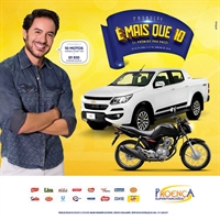 A rede de supermercados Proença sorteia neste sábado (27) uma moto Honda Start 160 e uma S10 cabine dupla (Foto: Reprodução)