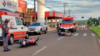 Acidente entre motocicletas, na última terça, na avenida Emílio Arroyo Hernandes
