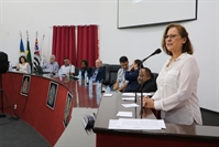 Primeira-dama da cidade, Mônica Pesciotto de Carvalho (Foto: Prefeitura de Votuporanga)