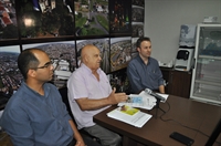 Lucas da Silva, assessor jurídico, Mehde Meidão e Maurilo Morais, diretor administrativo (Foto: Daniel Castro/A Cidade)
