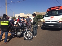 Um acidente foi registrado na tarde desta quinta-feira (3), por volta das 14h, no cruzamento das ruas Olívio Remedi com Herminia Natali Blundi Foto: Gabriele Reginaldo/A Cidade