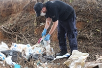 Agentes da Polícia Civil e representantes da Secretaria Municipal de Agricultura de Jales encontraram dois lotes do agrotóxico (Foto: Prefeitura de Jales)