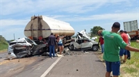 O acidente aconteceu no quilômetro 114 da rodovia, em José Bonifácio, interior de São Paulo (Foto: Arquivo pessoal)