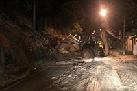 As fortes chuvas que caíram no interior do estado do Rio de Janeiro provocaram alagamentos e deslizamentos de terra (Foto:Divulgação Prefeitura de Volta Redonda)