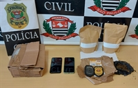 Agentes da Dise prendem casal em flagrante com cocaína e maconha em Votuporanga; drogas chegavam pelos Correios (Foto: Divulgação/Polícia Civil)