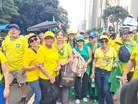 Grupo votuporanguense participou da manifestação convocada por Bolsonaro na Avenida Paulista  (Foto: Arquivo pessoal)