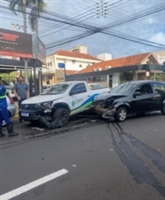 Que fase! Veículo da Saev se envolve em acidente de trânsito