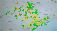 Adesão ao isolamento social contra o coronavírus em Votuporanga está abaixo de 60%, segundo dados do governo (Reprodução SIMI-SP)