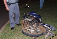 Roda dianteira da moto foi arremessada 20 metros