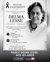 Falece Delma Lesse, aos 83 anos