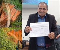 Vereador cobra e Saev se posiciona sobre emissário que está despejando esgoto a céu aberto às margens da rodovia