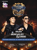 Pontes Gestal abre hoje a 30ª Festa do Peão com show de Bruno Mulato & Leandro e entrada solidária