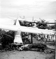 Um avião pousou no Centro de Votuporanga (Foto: Arquivo Pessoal)